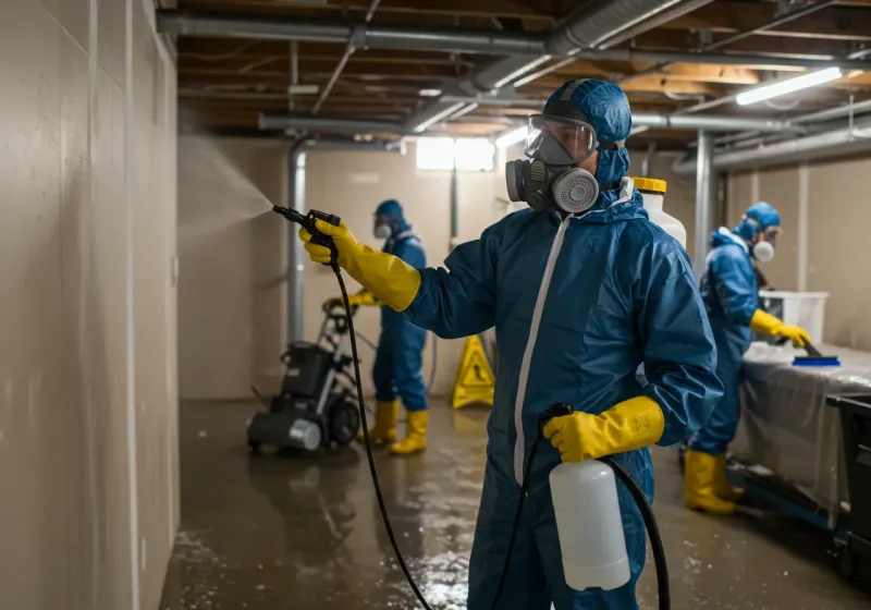 Basement Sanitization and Antimicrobial Treatment process in North Corbin, KY